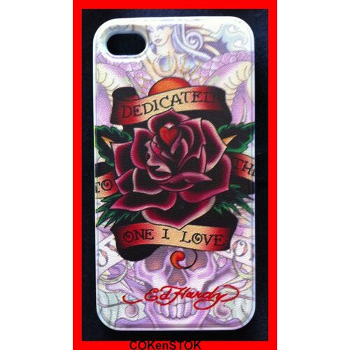 Ed Hardy Housse Coque Arriere Rigide Pour Iphone 4g Et 4s "Dedicated To The One I Love"