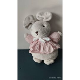 Vintage doudou souris blanche et rose Nounours