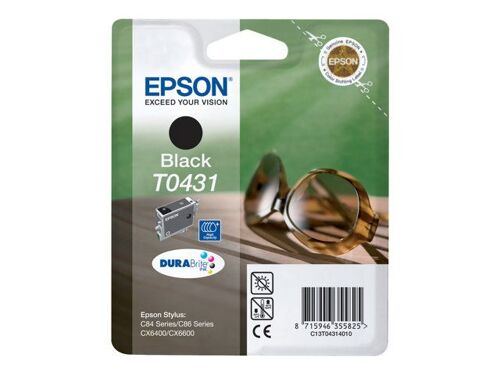Epson T0431 (Lunettes) - Cartouche dencre noir 1350 pages pour Stylus C84, C84N, C84wifi, C84WN, C86, CX4600, CX6400, CX6600