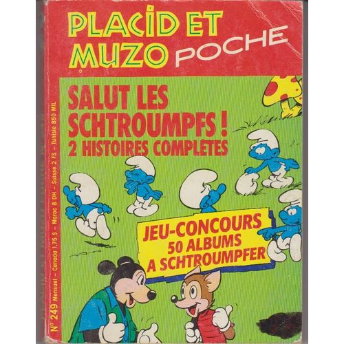 Placid Et Muzo Poche  N° 249 : Salut Les Schtroumpfs