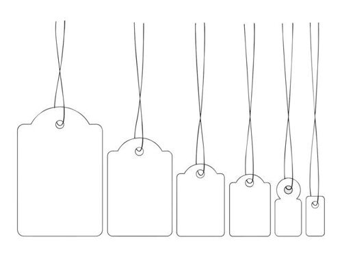 HERMA - Perforé - blanc - 32 x 50 mm 1000 unités tags