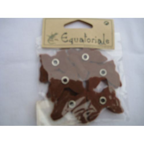 12 Papillons Marron En Feutrine