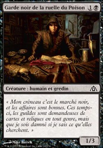 Garde Noir De La Ruelle Du Poison - Le Labyrinthe Du Dragon - C - Magic Mtg