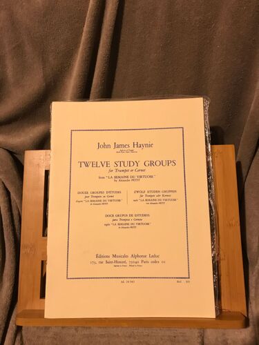 John James Haynie 12 Groupes D'étude Trompette Cornet Partition Editions Leduc