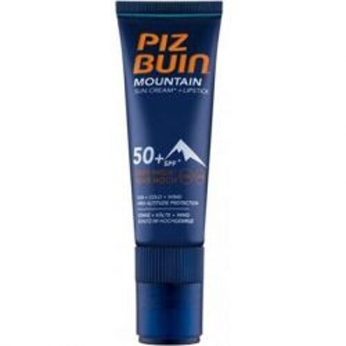 Piz Buin Mountain Crème Solaire Visage Spf50+ 20ml + Stick Lèvres 2,3ml 