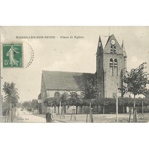 Marolles-Sur-Seine - Eglise Et Place 1907