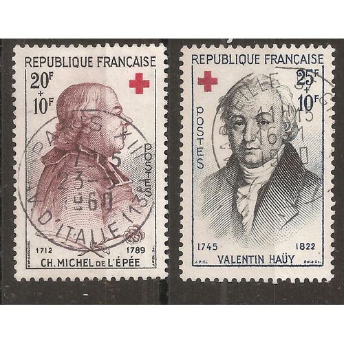 1226 - 1227 (1959) Série Croix-Rouge Oblitérée (Cote 5,6e) (7613)