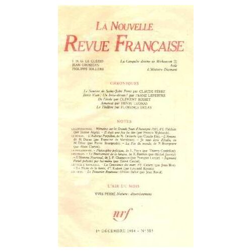 La Nouvelle Revue Francaise N° 383 / Eo Numerotée Sur Velin ( N° 6 )