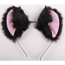 Serre Tête Pince Barrette Oreille De Chat Renard Animaux Cosplay Neko Gothique Lolita Kawaii Manga Anime Black Sugar Mode Déguisement Chat Animaux Nekomimi Costume Paris Nyan-Nyan