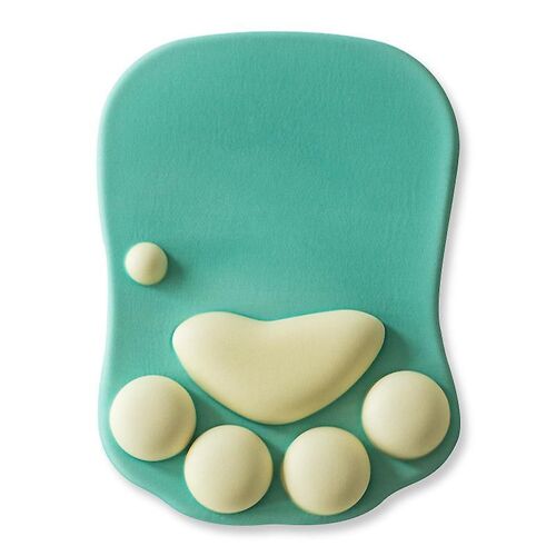 SICED 3d mignon tapis de souris ordinateur Anime doux chat patte tapis de souris repose-poignet soutien confort silicone jeu tapis de souris tapis 1 pc vert