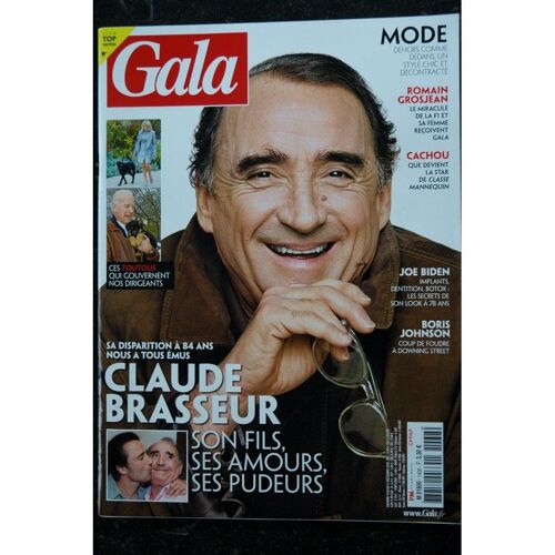 Gala 1438 31 Déc. 2020 Claude Brasseur Cover + 6 P. - Cachou - Heidi Klum - 92 Pages