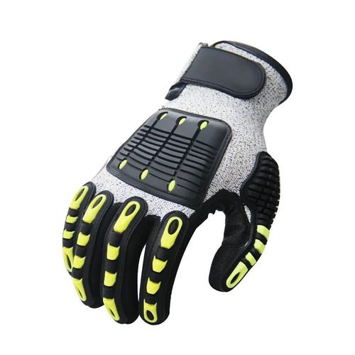 Gants de sécurité mécaniques TPR,anti-coupure,anti-vibration,anti-écrasement,anti-collision,cyclisme en plein air,sauvetage - Type grey-white-L