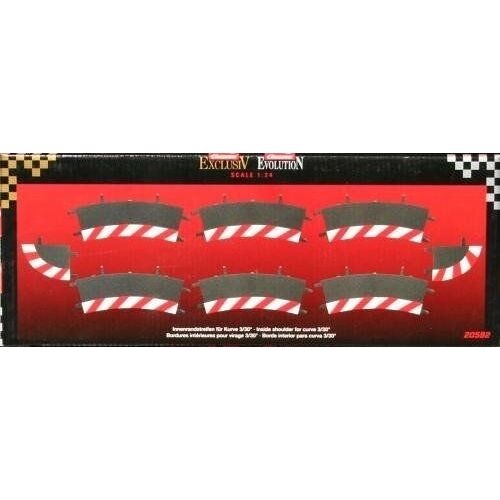 Carrera - Rail Et Accessoire Pour Circuit - 20020592 - 1/24 Et 1/32 - Carrera Evolution -Carrera Digital 132 Et 124 - Bordures Intérieures Pour Les Courbes 3/30 6, Embouts 2-Générique