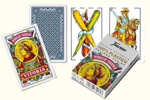 Fournier - 35182 - Jeu De Cartes - N 2100 Espagnol - Soanish Style Cards - 100 Plastic