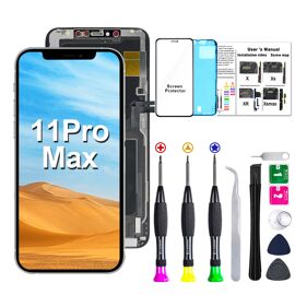 Ecran Complet Iphone 11 Pro Max - Vitre Assemblés Tactile + Écran Lcd + Étui + Outils + Joint Étanche