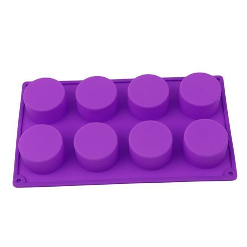 Moule À Gâteau En Silicone À 8 Grilles, Forme Ronde, Chocolat, Savon, Gelée, Muffin, Cupcake, Décoration De Gâteau, Outil De Pâtisserie