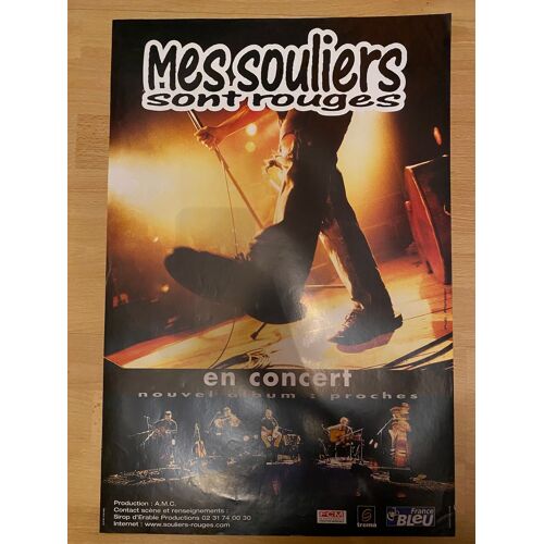 Mes Souliers Sont Rouges - En Concert - 40x60cm - Affiche / Poster Envoi En Tube