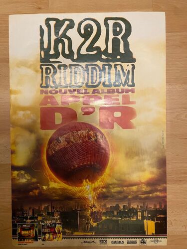 K2r Riddim - Nouvel Album Appel D'r - 40x60cm - Affiche / Poster Envoi En Tube
