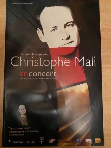 Christophe Mali - En Concert - Jevousemmène - 40x60cm - Affiche / Poster Envoi En Tube