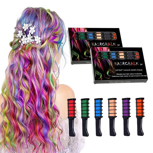 Cheveux Craie Pour Filles Cadeaux De Noël Pour Les Filles 7 8 9 10 11 12, Couleur De Cheveux Temporaire Lavable Pour Les Enfants, Craie Pour Les Cheveux Pour Les Enfants - Grand Cadeau D'anniversaire
