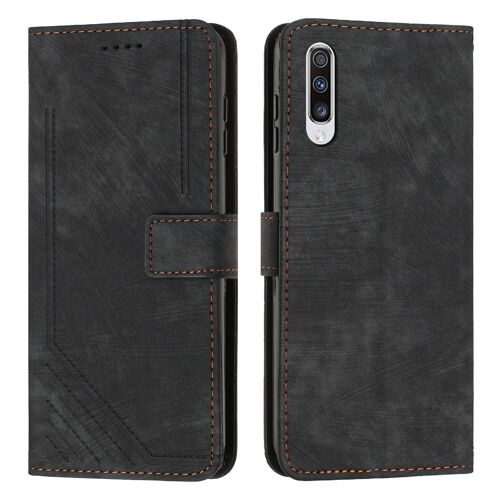 Coque pour Samsung Galaxy A70,Etui de Samsung Galaxy A70 Premium en Cuir Pochette Protection,Étui pour Samsung Galaxy A70 Portefeuille Rabat Clapet Case,Noir