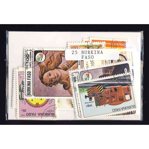 Burkina Faso 25 Timbres Différents