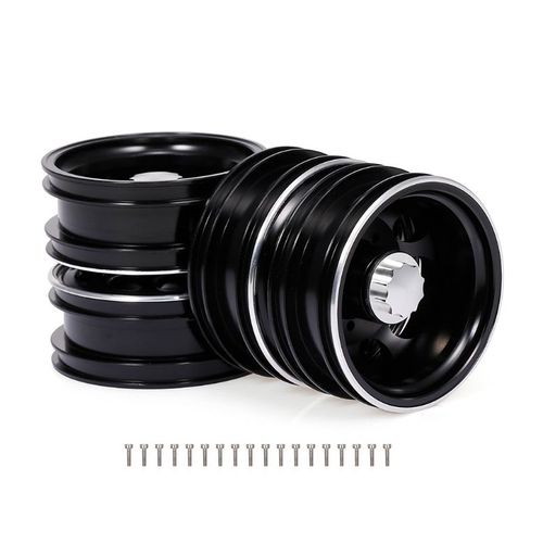Moyeu De Roue Arrière De Remorque 2 Pièces, Jante De Verrouillage À 10 Rayons En Alliage De Perle Pour Tracteur Tamiya 1/14 Rc Mise À Niveau Robuste Acc D5qa