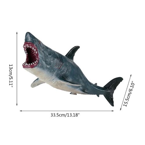 Figurine De Requin Réaliste De 33cm/13 Pouces, Figurine Megalodon, Fournitures De Boutique, Jouets Éducatifs, Ensembles De Jeux Amusants Pour Enfants, Cadeau D5qa