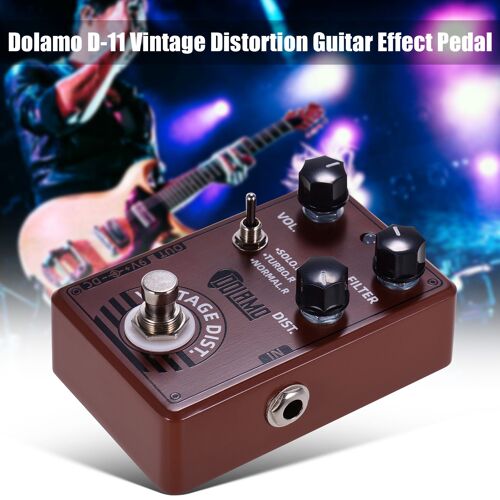 Dolamo-pédale effet de distorsion D-11 Vintage, avec filtre de Volume et commandes de distorsion, True Bypass Design, pièces de guitare
