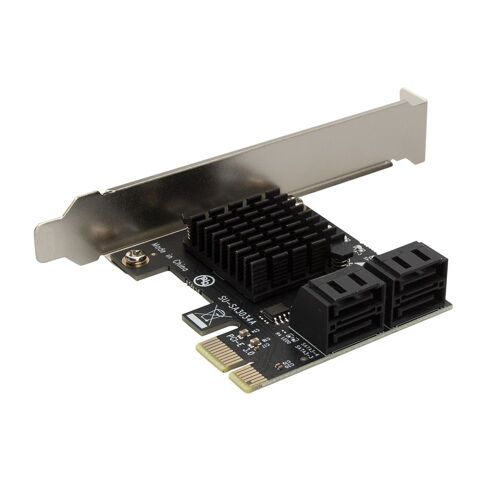 Carte d'extension de contrôleur PCIe SATA 3 III 3.0 6 Gbps SSD, adaptateur PCI Express x1, 4 Ports, prise en charge x4 x8 x16