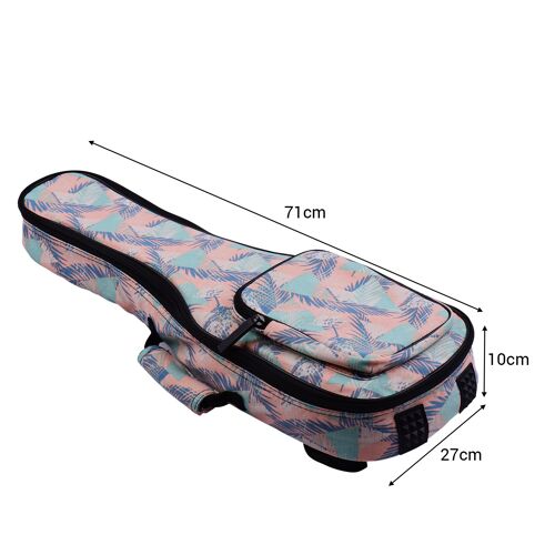 sac à dos de transport pour Ukulele Gig, sac élégant en coton rembourré de 26 pouces avec doublure en flanelle