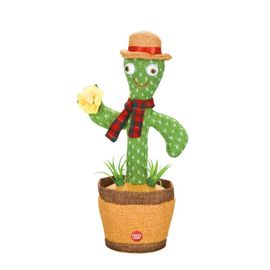 Jouet En Peluche Électrique Cactus Dansant, Jouet Réaliste Et Doux, Robot Parlant, Lecteur De Musique Éducatif, Cadeau De Fête, 31cm/12 Pouces, D5qa