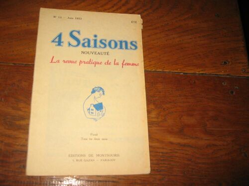 4 Saisons 13  Revue Pratique De La Femme N° 13 / 1953