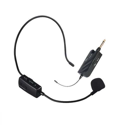 Système de Microphone-casque sans fil UHF, avec récepteur Portable Rechargeable, Guide d'enseignement de la parole, haut-parleurs