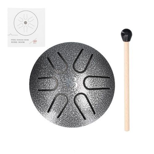 Tambour à langue en acier de 3 pouces, 6 tons éthéré, Mini tambour à main avec baguettes, Instruments de musique à Percussion pour enfants