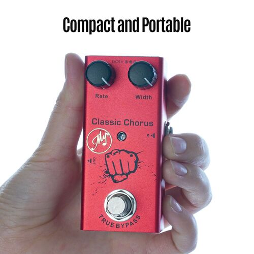Pédale classique à effet de chorale pour guitare électrique, avec True Bypass, Portable, Mini, simple, DC 9V, rouge