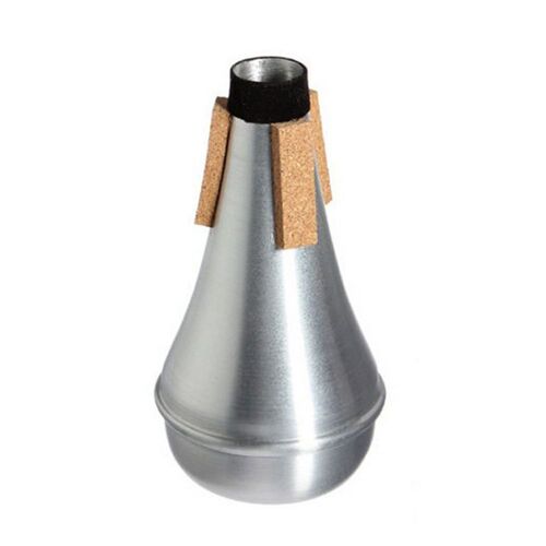 Trompette silencieuse universelle en alliage d'aluminium argenté pour débutant, Instrument à vent en laiton, petits accessoires