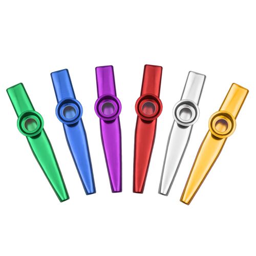 Instruments de musique Kazoo en alliage d'aluminium, pour enfant, adulte et débutant, 6 pièces