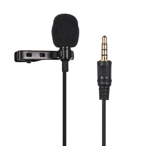 Microphone filaire avec étui de transport, Mini cravate à Clip au revers, prise 3.5mm, pour Smartphone, PC portable, chat, chant, karaoké