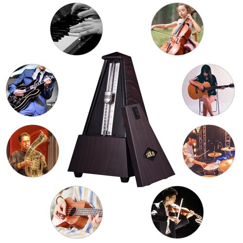 Métronome mécanique universel Portable, matériau ABS pour guitare, violon, Piano, basse, tambour, outil de pratique des instruments de musique