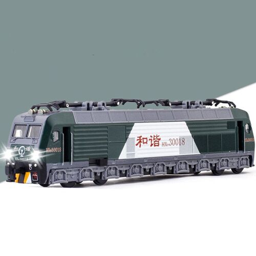 1:87 Alliage Retirer Hexie Train Modèle Haute Qualité Locomotive Électrique Jouet, Train De Métal, Simulation Sonore Et Lumineuse, Livraison Gratuite