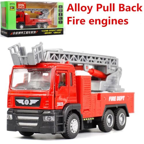Modèle De Voiture De Pompiers À Haute Simulation, Voitures Miniatures En Alliage Échelle 1:43, Véhicule Clignotant Et Musical, Moulé Sous Pression, Livraison Gratuite