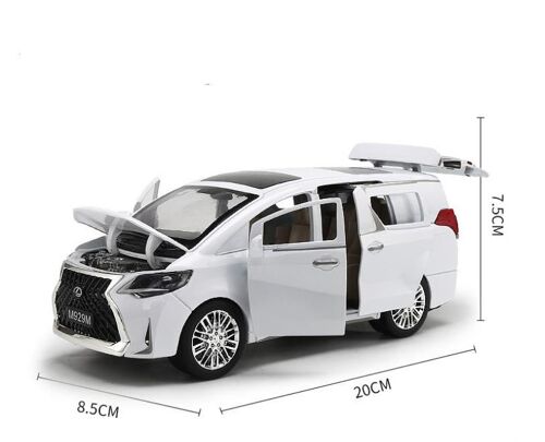 Modèle De Voiture Lm300h En Alliage Haute Simulation 1:24, Jouet De Voiture Monospace 6 Portes, Contrôle Simulé Du Son Et De La Lumière, Livraison Gratuite