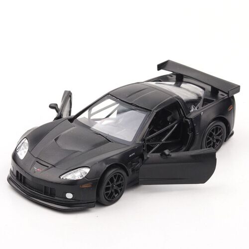 Modèle De Voiture À Traction En Alliage Échelle 1:36, Voiture De Sport Américaine À Haute Simulation Corvette, Deux Portes Ouvertes, Jouet Sonore Et Lumineux, Livraison Gratuite