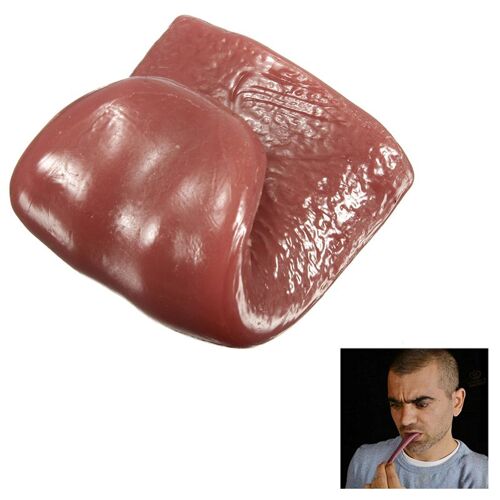 Ensemble De 2 Pièces De Faux Accessoires De Langue Artificielle, Élasticité Extensible, Jouets De Farces Pour Enfants, Jouets Amusants D'halloween, Fournitures De Fête, G4a6