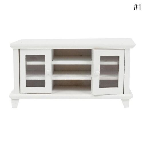 Meuble Miniature En Bois Blanc, 1/12, Maison Double, Meuble À Jouets, Accessoires De Salon, Pièce Modèle, Simulation Tv, D H2m3
