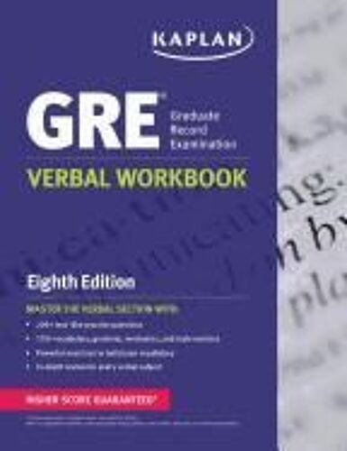 Kaplan Gre Verbal Workbk 8/E