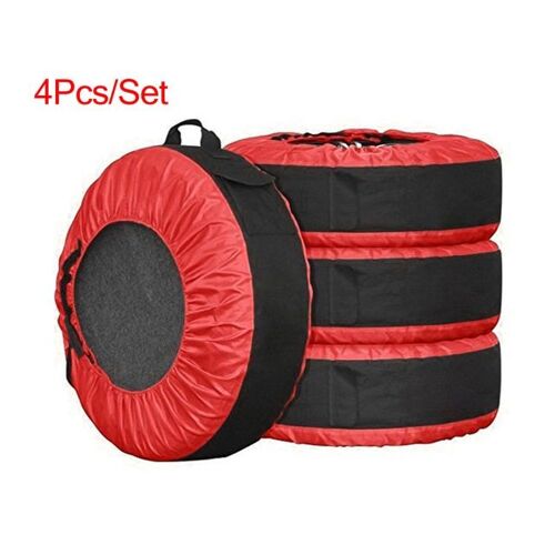 Red¿ Housse De Protection Détachable Pour Pneu De Rechange De Voiture, 4 Pièces, Anti-Poussière, 30 Pouces De Diamètre