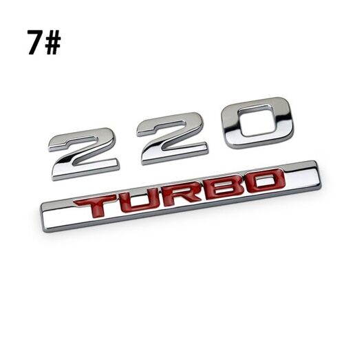 7¿ Autocollant 3d En Métal 210 220 Turbo, 1 Pièce, Badge Emblème Pour Ailes Latérales De Voiture Et Coffre Arrière