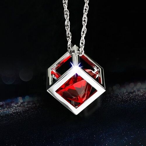 Red¿ Pendentif De Voiture En Forme De Cube, 1 Pièce, Décoration De Rétroviseur, Ornements Automobiles, Suspension Intérieure